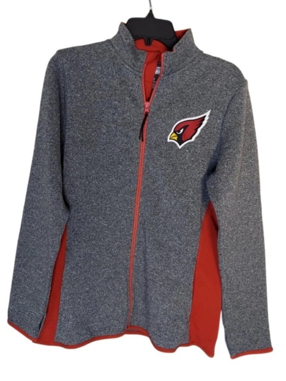 Arizona Cardinals Women Jacket Size Medium Full Zip Fleece Lined Thumb Holes New